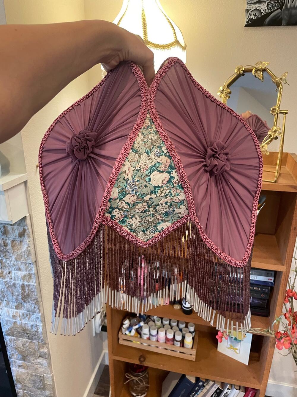insane victorian whimsygoth beaded vintage fringe antique lamp shade